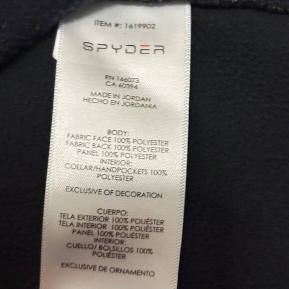 Spyder Mens Grey Quarter Zip Size Med - Picture 8 of 8